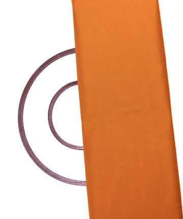 Mustard Orange Colour Plain Organza Satin Fabric
